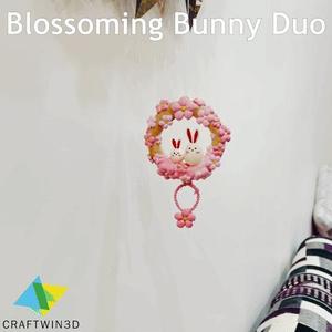 Blossoming Bunny Duo: A Hoppy Delight for Your Walls!