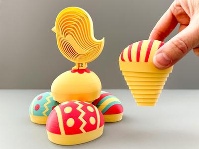Baby Chick & Easter Egg Layered Fidgets