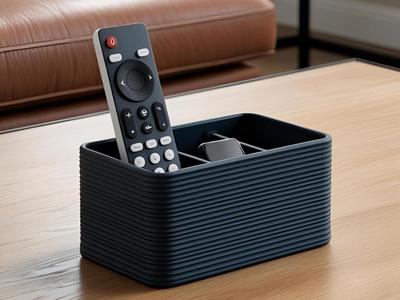 Ribbed Design Remote Control Holder, Remote Caddy