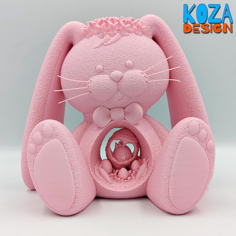 Easter Bunny printed in place without supports