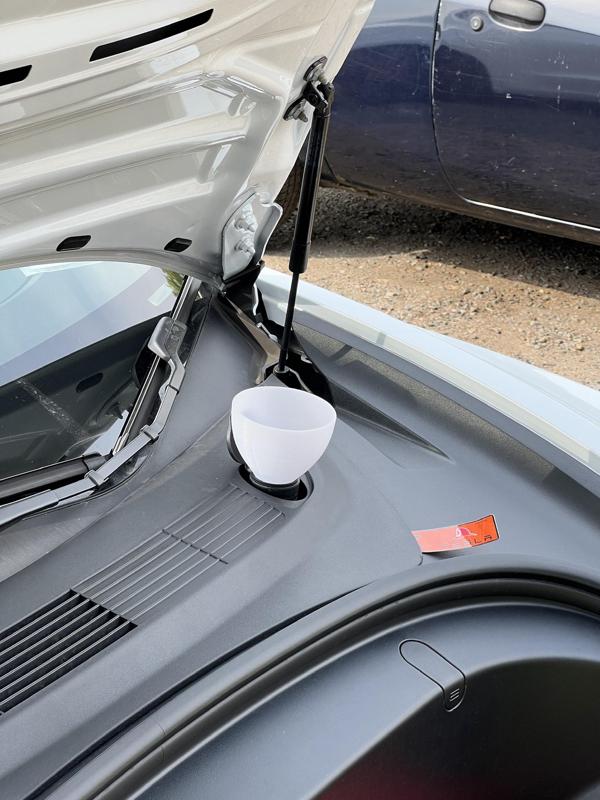 Tesla Model 3 & Y  Windshield Washer Funnel - Compact, Vented