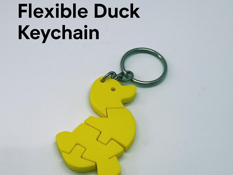Flexible Duck Keychain