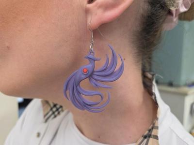 Paradise bird earring