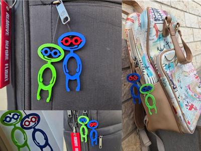 Alek The little Alien Kids bag charm luggage charm