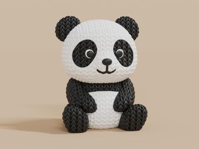 Knitted Panda