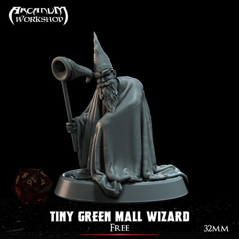 Tiny Green Mall Wizard 32 mm