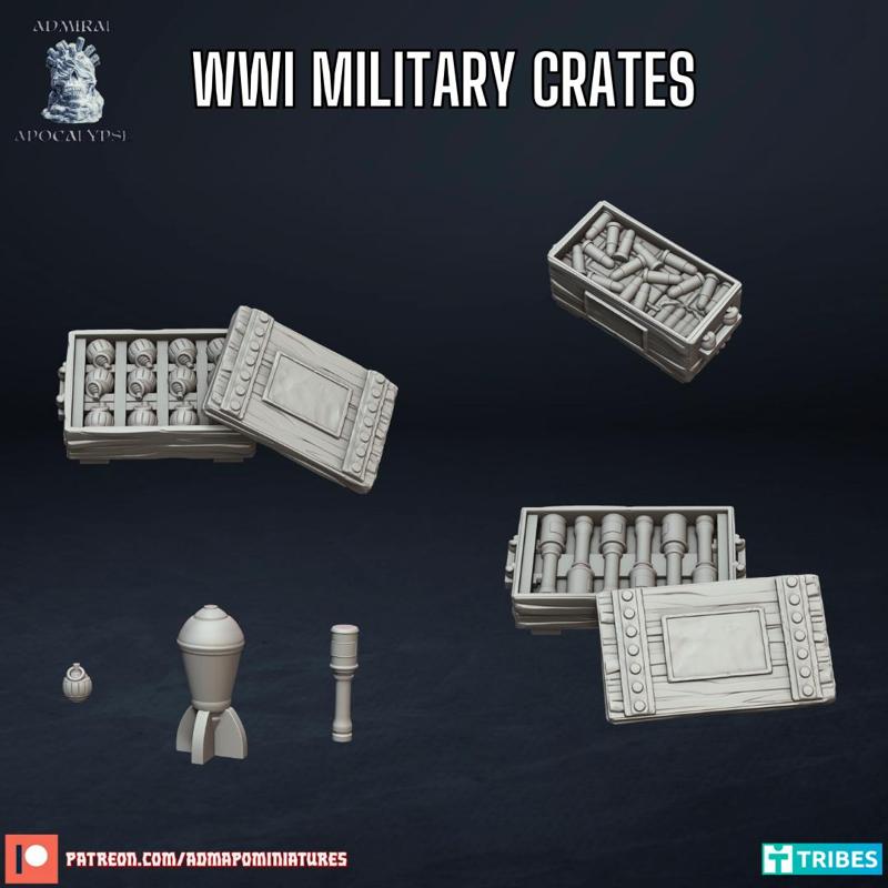World War One Military Crates (Pre-Supported)