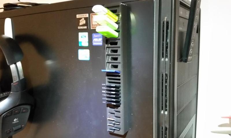 Another SD memory card and USB stick holder