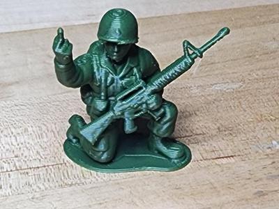 Green Army man Middle Finger USA Mini Miniature
