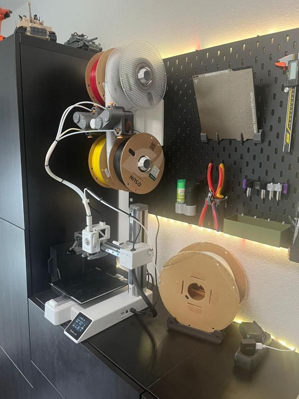Holding bracket for AMS lite on IKEA Skadis