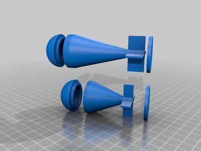  37mm Finned Payload Cup 1.350"OD for 3"+ Shell Flare Launcher Round