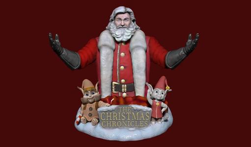 Santa Claus bust (Kurt Russell) V2 9 parts   