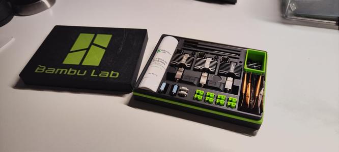 Compact Accessory Box Bambulabs P1S (3 spare nozzles)