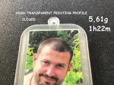 Keychain photo frame - closed+transparent