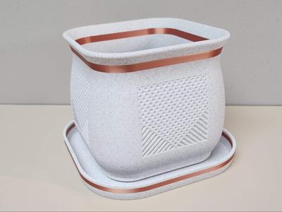 Square Planter Pot with Drip Tray