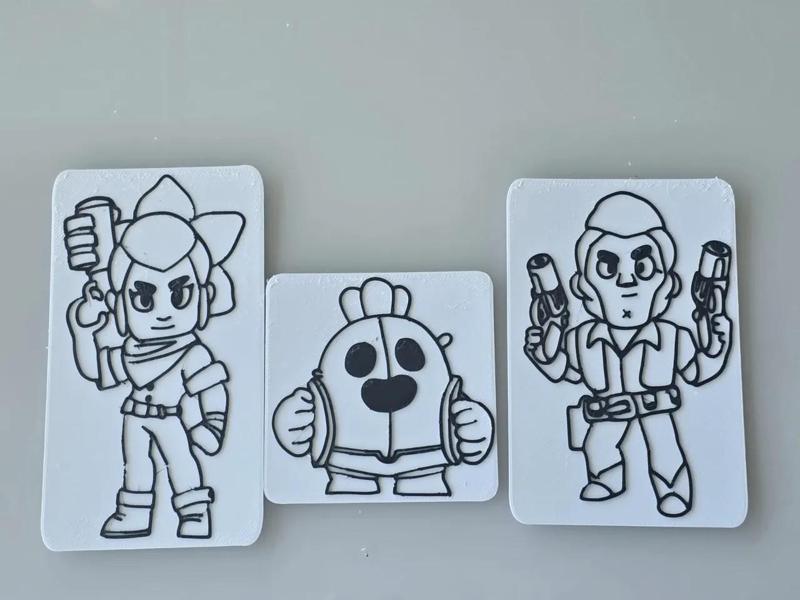2D art plate Brawl Stars Shelly Colt Spike   