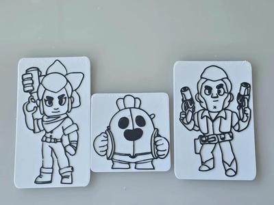 2D art plate Brawl Stars Shelly Colt Spike   