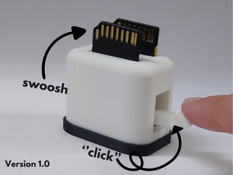 SD Card Toaster! Print in place - Holder