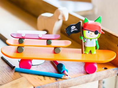 Robust Finger Skateboard V2 - Durable, Rollable, Fully printable & Skaleable!