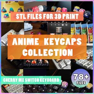 Anime STL Keycaps Collection - mechanical keyboard - 2021 - 2024