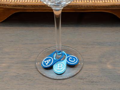 Alphabet Wine Glass Charms 