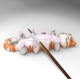 Paint brush holder - STL 3D Printer file: instant download