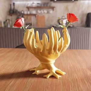 3D Octopus Hand Vase STL File - Unique Flower Vase for Desk or Shelf Decor, Modern Hand Sculpture, Digital File Gift for Her or Him