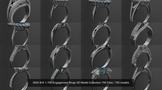 2024 B14 1-700 Engagement Rings 3D Model Collection-700 Files