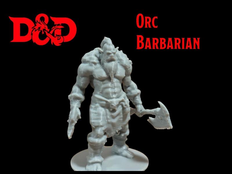 DnD Orc Barbarian Miniature