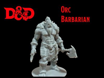 DnD Orc Barbarian Miniature