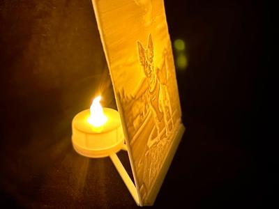 Tea Light Lithophane Stand 