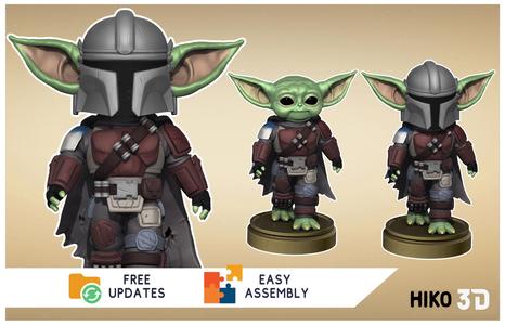 The Yodalorian - Child Mandalorian Baby Yoda - 3D FanArt -