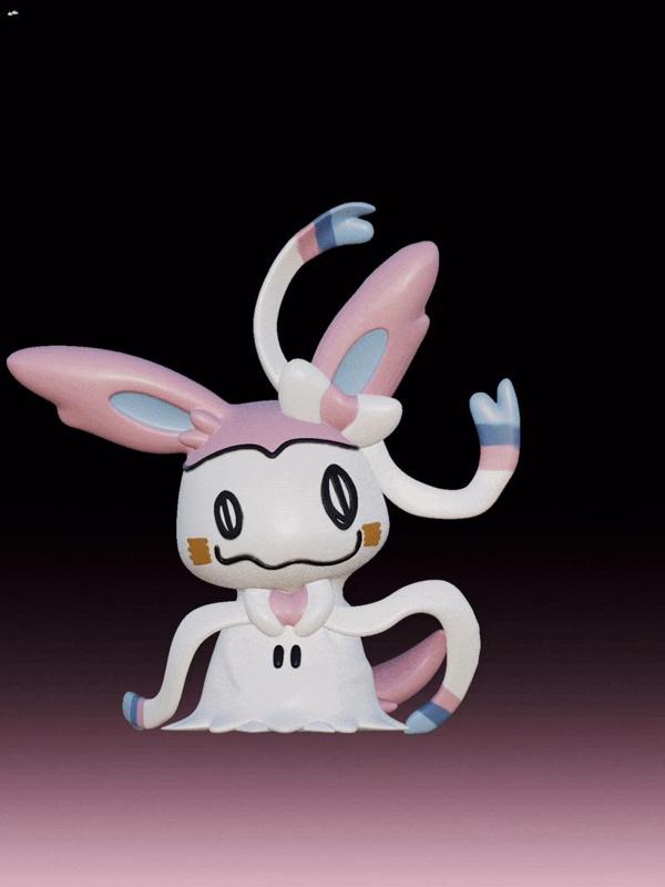 Mimikyu Sylveon Cosplay - Adorable Pokémon 3D Print Model
