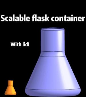 Scalable flask with lid