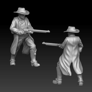 Wild west cowboy with rifle