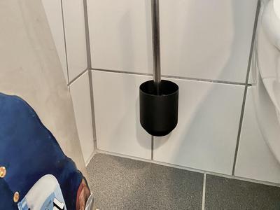 Toilet brush holder wall mounted (no screws)