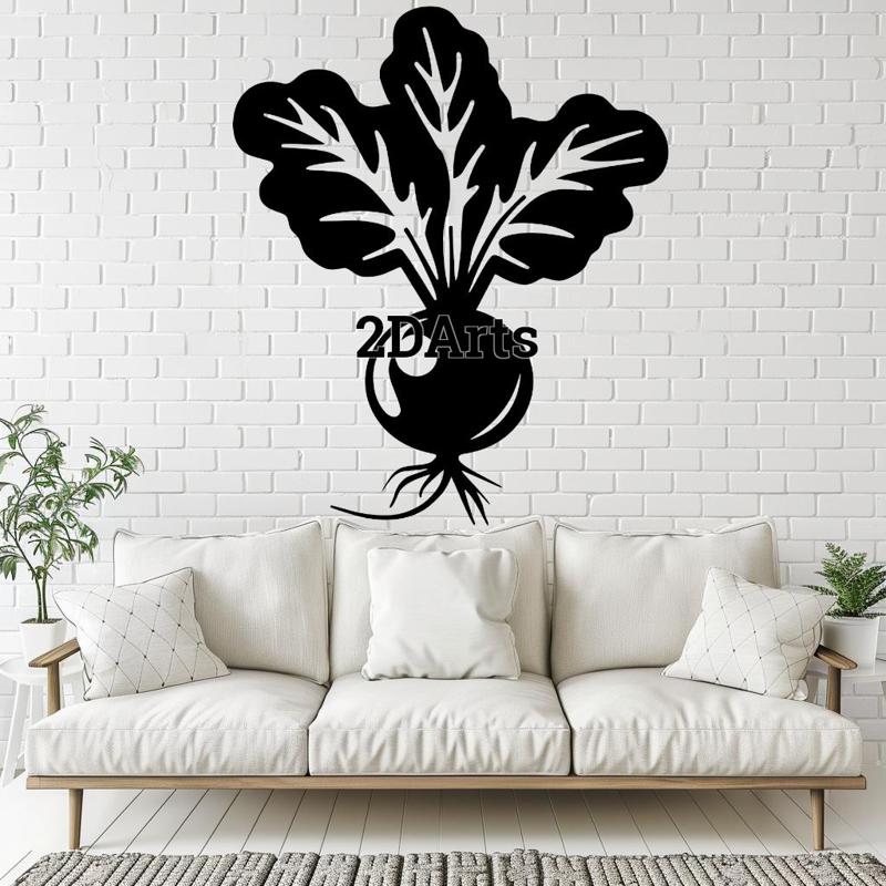 Radish 2D Wall Art/Window Art - Digital STL & SVG Files for 3D Printing and Laser Cutting