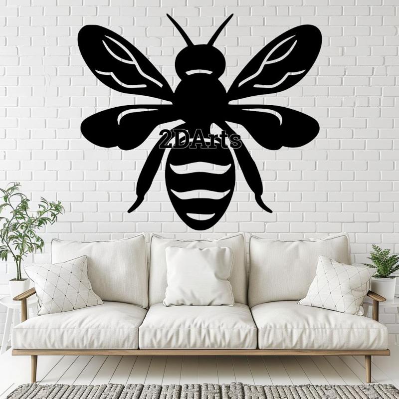Bee 2D Wall Art/Window Art STL & SVG File for 3D Printing and Laser Cutting