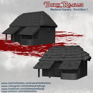 Dark Realms Medieval Scenery - Rural Barn 1