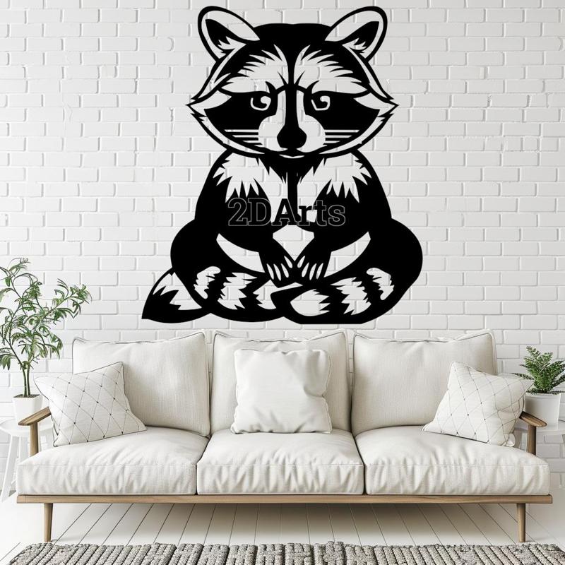 Raccoon 2D Wall Art/Window Art - Digital STL & SVG File