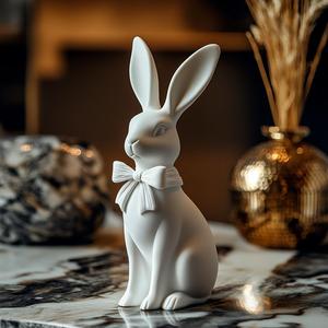 Easter Bunny Ornament with Bow – Beautiful Holiday Accent