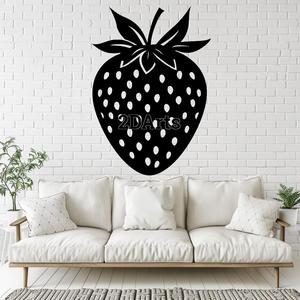 Strawberry 2D Wall Art/Window Art - Digital STL & SVG File for 3D Printing or Laser Cutting