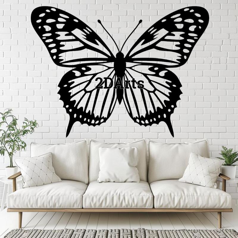 Butterfly 2D Wall Art/Window Art - Digital STL & SVG Files for 3D Printing and Laser Cutting