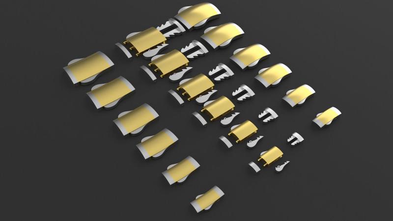 Monaco chain clasp box set 6 to 16mm - Ready to Print
