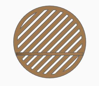 Diagonal Stripe Circle Air Plant Wall Holder.stl