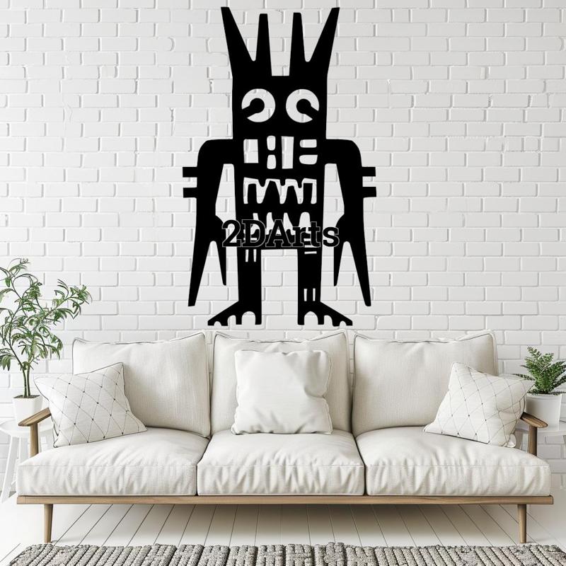 Traditional Totem Creature 2D Wall Art/Window Art - Digital STL & SVG Files for 3D Printing and Lase