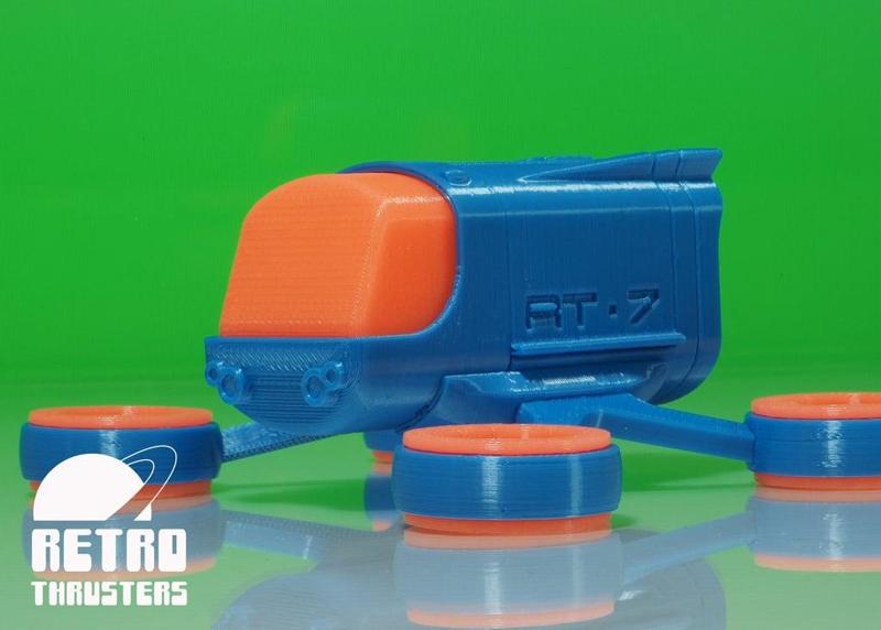 Retro Thrusters RT7 - Sci-fi spaceship toy - no supports