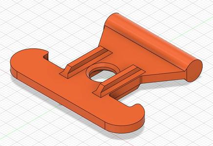 Camping hook (flat) for piping rails (Haken für Kederleiste)
