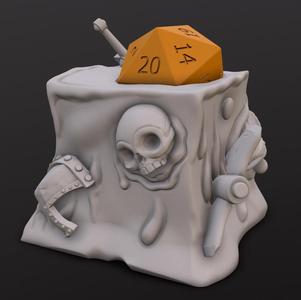 Gelatinous Cube Dice Head
