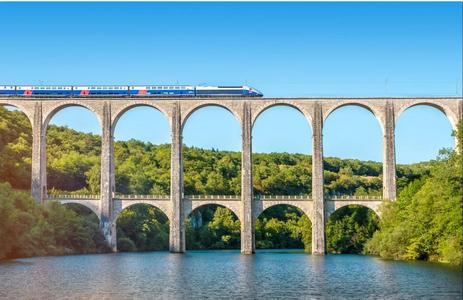 Classic train viaduct HO ( Cize - Bolozon ) TGV